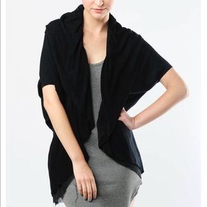 Alice & Olivia black ruffled circle shrug.  Sz S.